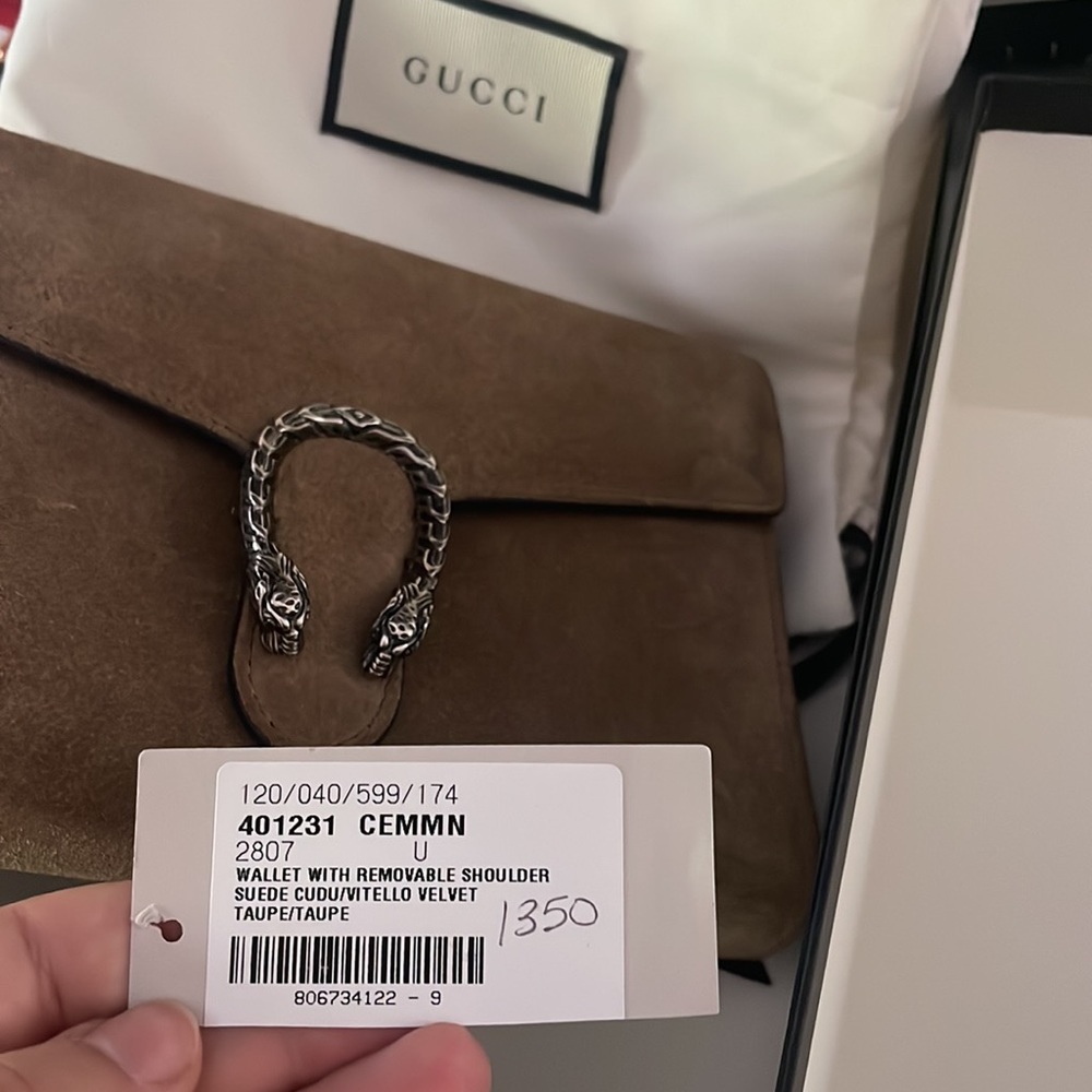 Gucci suede Dionysus wallet on chain brown - Picture 7 of 7